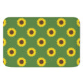 Green Sunflower Pattern Print Indoor Door Mat