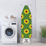 Green Sunflower Pattern Print Ironing Board Cover