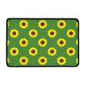 Green Sunflower Pattern Print Kitchen Mat