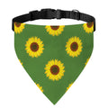 Green Sunflower Pattern Print Over The Collar Dog Bandana