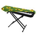 Green Sunflower Pattern Print Piano Keyboard Cover