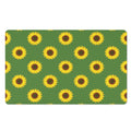 Green Sunflower Pattern Print Polyester Doormat