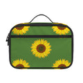 Green Sunflower Pattern Print Portable Lunch Bag