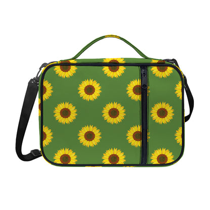 Green Sunflower Pattern Print Shoulder Strap Bible Bag