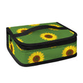 Green Sunflower Pattern Print Small Lunch Bag