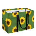 Green Sunflower Pattern Print Utility Tote Bag