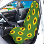 Green Sunflower Pattern Print Waterproof Car Seat Cover