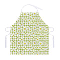 Green Tartan Daisy Pattern Print Adjustable Apron