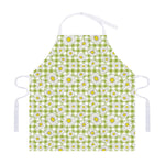 Green Tartan Daisy Pattern Print Adjustable Apron