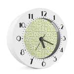 Green Tartan Daisy Pattern Print Alarm Clock