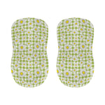 Green Tartan Daisy Pattern Print Bar Stool Covers