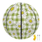 Green Tartan Daisy Pattern Print Basketball