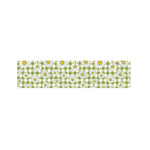 Green Tartan Daisy Pattern Print Bed Runner