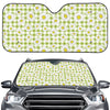 Green Tartan Daisy Pattern Print Car Windshield Sun Shade