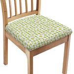 Green Tartan Daisy Pattern Print Chair Cushion Cover