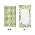 Green Tartan Daisy Pattern Print Changing Pad Cover