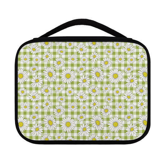 Green Tartan Daisy Pattern Print Classic Bible Case