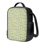 Green Tartan Daisy Pattern Print Crossbody Lunch Bag