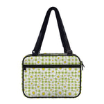 Green Tartan Daisy Pattern Print Double Strap Bible Bag