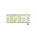Green Tartan Daisy Pattern Print Extended Mouse Pad