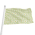 Green Tartan Daisy Pattern Print Flag