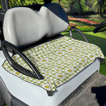 Green Tartan Daisy Pattern Print Golf Cart Seat Cover