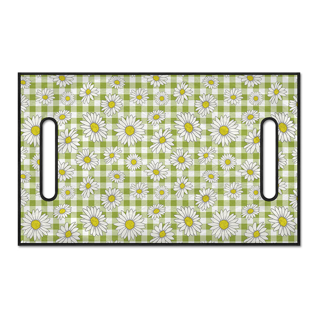 Green Tartan Daisy Pattern Print Golf Cart Seat Cover