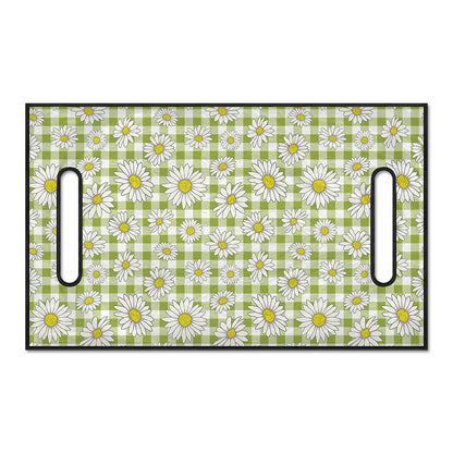 Green Tartan Daisy Pattern Print Golf Cart Seat Cover
