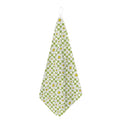 Green Tartan Daisy Pattern Print Hand Towel