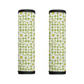 Green Tartan Daisy Pattern Print Handle Covers