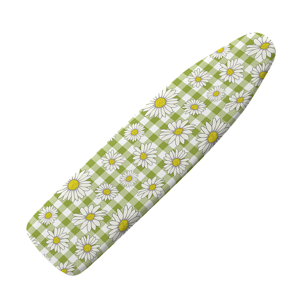 Green Tartan Daisy Pattern Print Ironing Board Cover