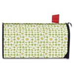 Green Tartan Daisy Pattern Print Mailbox Cover