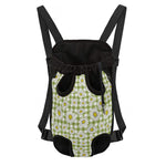 Green Tartan Daisy Pattern Print Pet Carrier Backpack