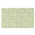 Green Tartan Daisy Pattern Print Polyester Doormat