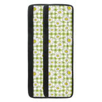 Green Tartan Daisy Pattern Print Refrigerator Handle Covers