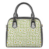 Green Tartan Daisy Pattern Print Shoulder Handbag
