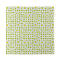 Green Tartan Daisy Pattern Print Silk Bandana