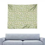 Green Tartan Daisy Pattern Print Tapestry