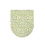 Green Tartan Daisy Pattern Print Toilet Lid Cover