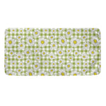 Green Tartan Daisy Pattern Print Towel