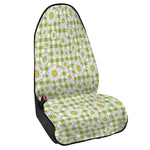 Green Tartan Daisy Pattern Print Waterproof Car Seat Cover