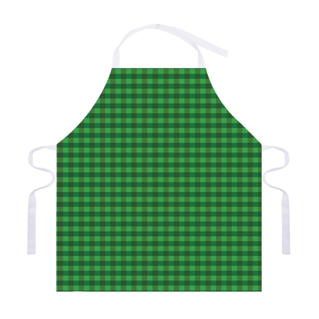 Green Tartan Saint Patrick's Day Print Adjustable Apron