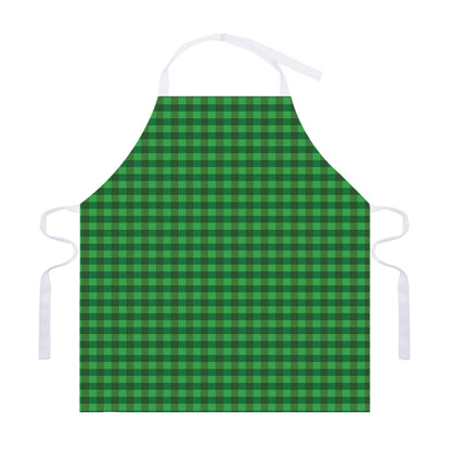 Green Tartan Saint Patrick's Day Print Adjustable Apron
