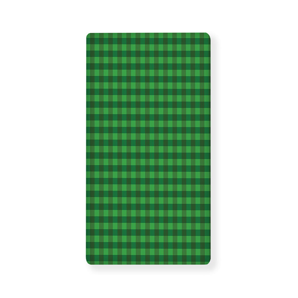 Green Tartan Saint Patrick's Day Print Baby Crib Sheet