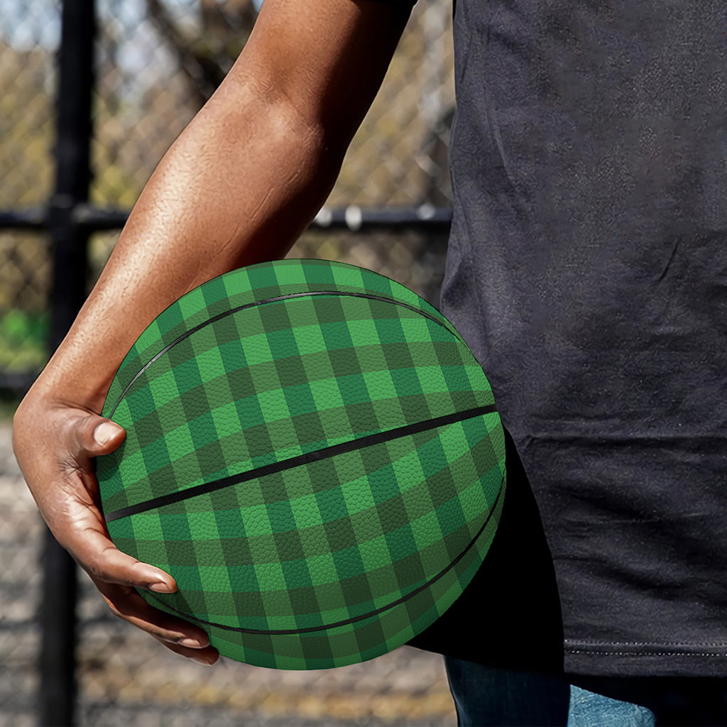Green Tartan Saint Patrick's Day Print Basketball