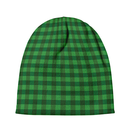 Green Tartan Saint Patrick's Day Print Beanie