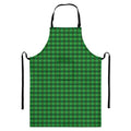 Green Tartan Saint Patrick's Day Print Bib Apron With Pocket