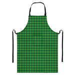 Green Tartan Saint Patrick's Day Print Bib Apron With Pocket