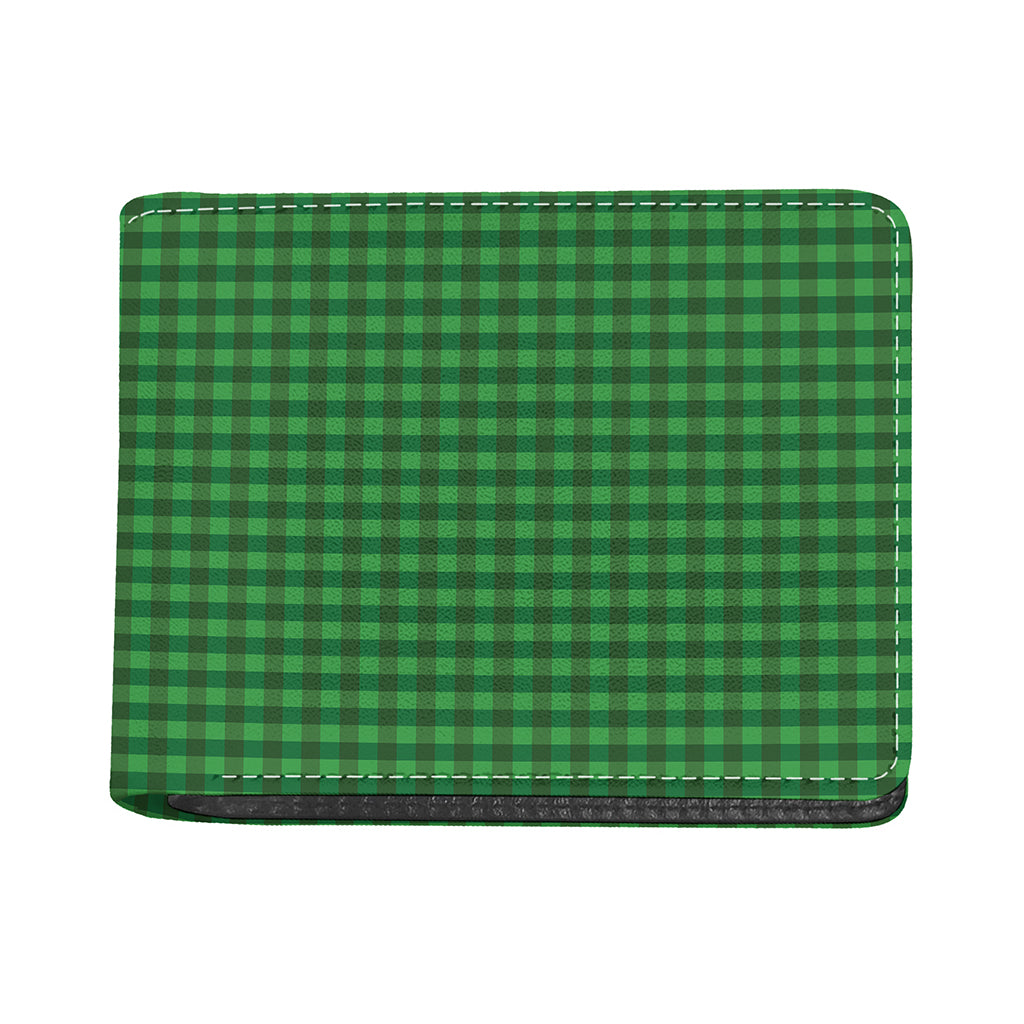 Green Tartan Saint Patrick's Day Print Bifold Wallet