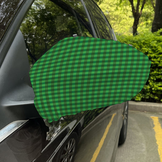 Green Tartan Saint Patrick's Day Print Car Side Mirror Covers